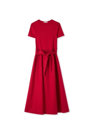 Terranova, LUNGO BITESSUTO FUSCIACCA - Vestito di maglina - rosso scuro