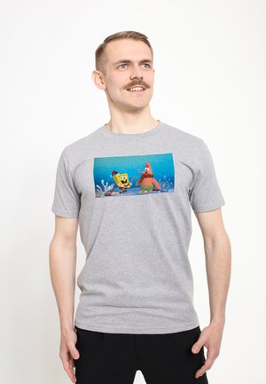 SPONGEBOB SQUAREPANTS CHRISTMAS BUDS - Print T-shirt - melange grey