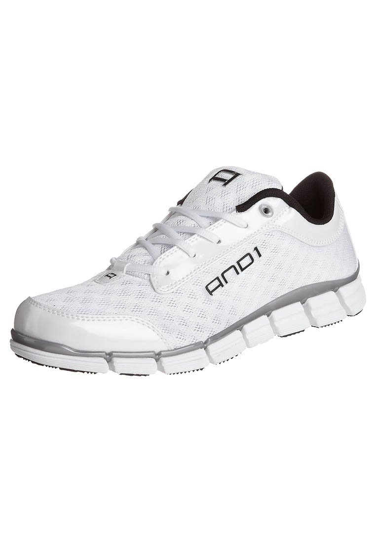 AND1 DOWN TIME LOW - Basketbalschoenen - white/black/grey/wit - Zalando.nl