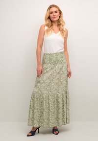 Cream CRTIAH - Maxisukňa - graphic flower print