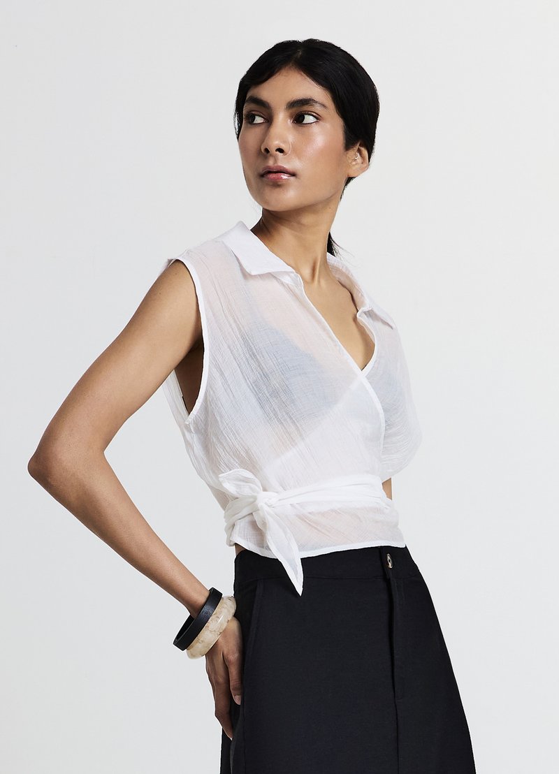 Calliope Bluse - bianco lana