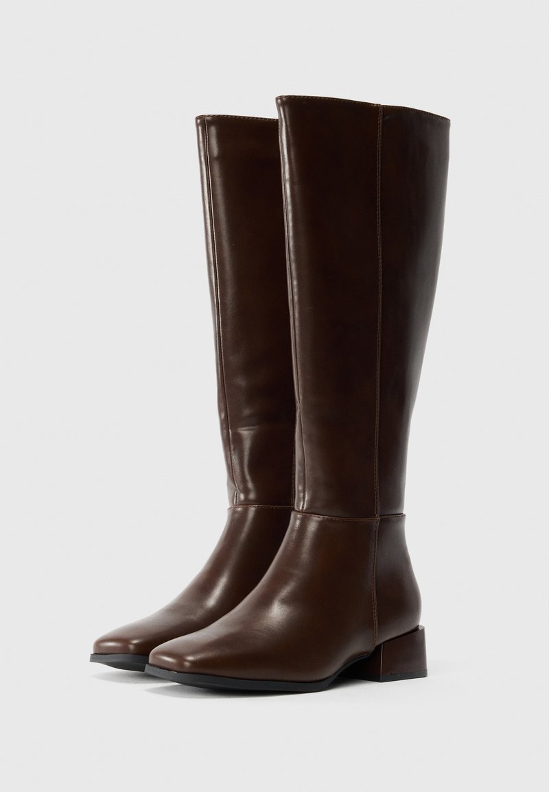 Bottes Cuir Vintage BARGIF Italie 1982 - Taille 35,5 (US 4) - Marron Foncé - Talon Haut