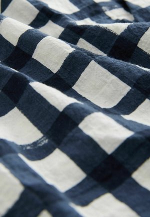 Next REGULAR FIT - HALTERNECK SLEEVELESS TIE WAIST MIDI  - Shirt dress - navy blue/white check