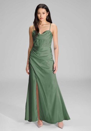 DRAPIERUNG UND BEINSCHLITZ - Robe de cocktail - green