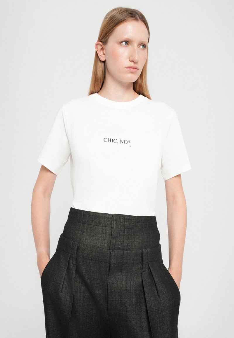 Victoria Beckham DOUBLE WAISTBAND DETAIL TROUSER - Pantalon classique - black