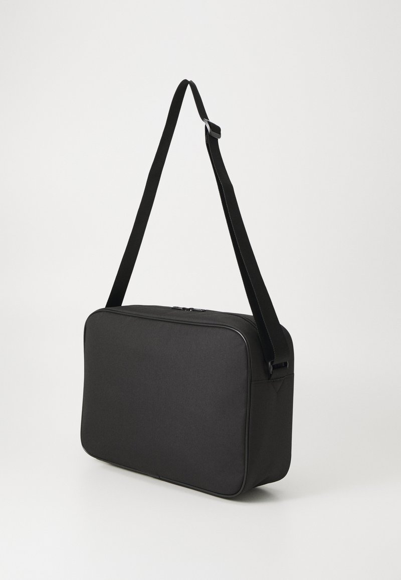 Mark Ryden Messenger Bag schoudertas van canvas, studententas, laptoptas 11 pad, koerierstas, herentas, collegetas, universiteitsstudenten, zwart, zwart, Larga