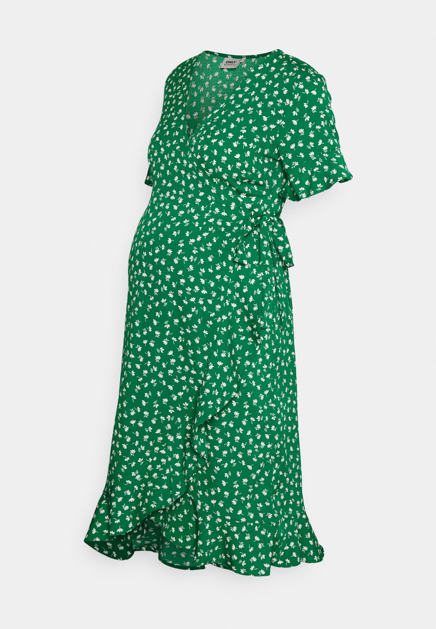 green emerald velvet dress Floral Print Maternity Dress – Maeva