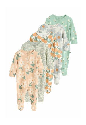5 PACK  - Salopetă bebeluși - sage green floral