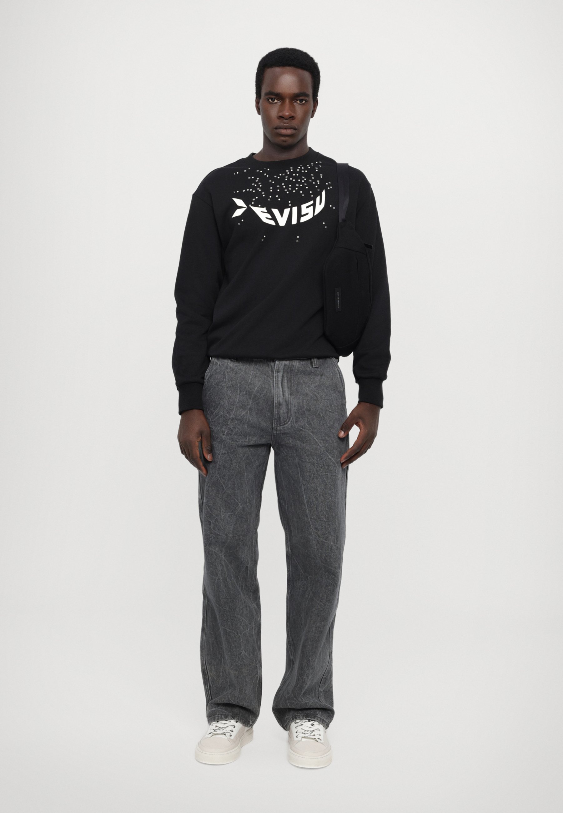 Evisu WORK PANT WITH DISTRESSED BACK DAICOCK SHAPE - Relaxed fit