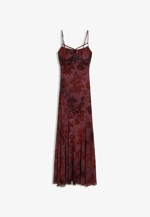 Bershka, MIDI TULLE STRAPPY DRESS - Occasion wear - dark brown