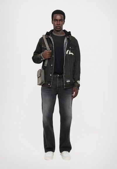 Evisu WEEL OF WISDOM JACKET - Jeansjacke - black