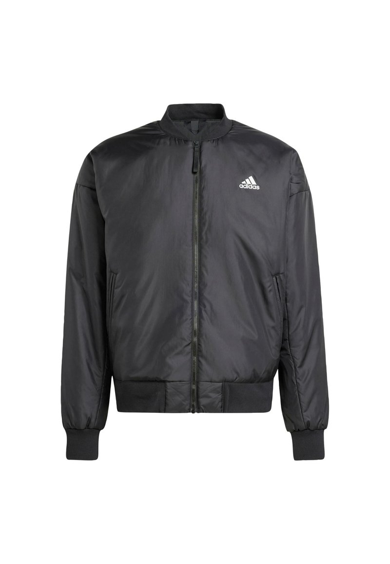 adidas bomber jacket black and white