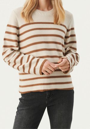 Stickad tröja - beige