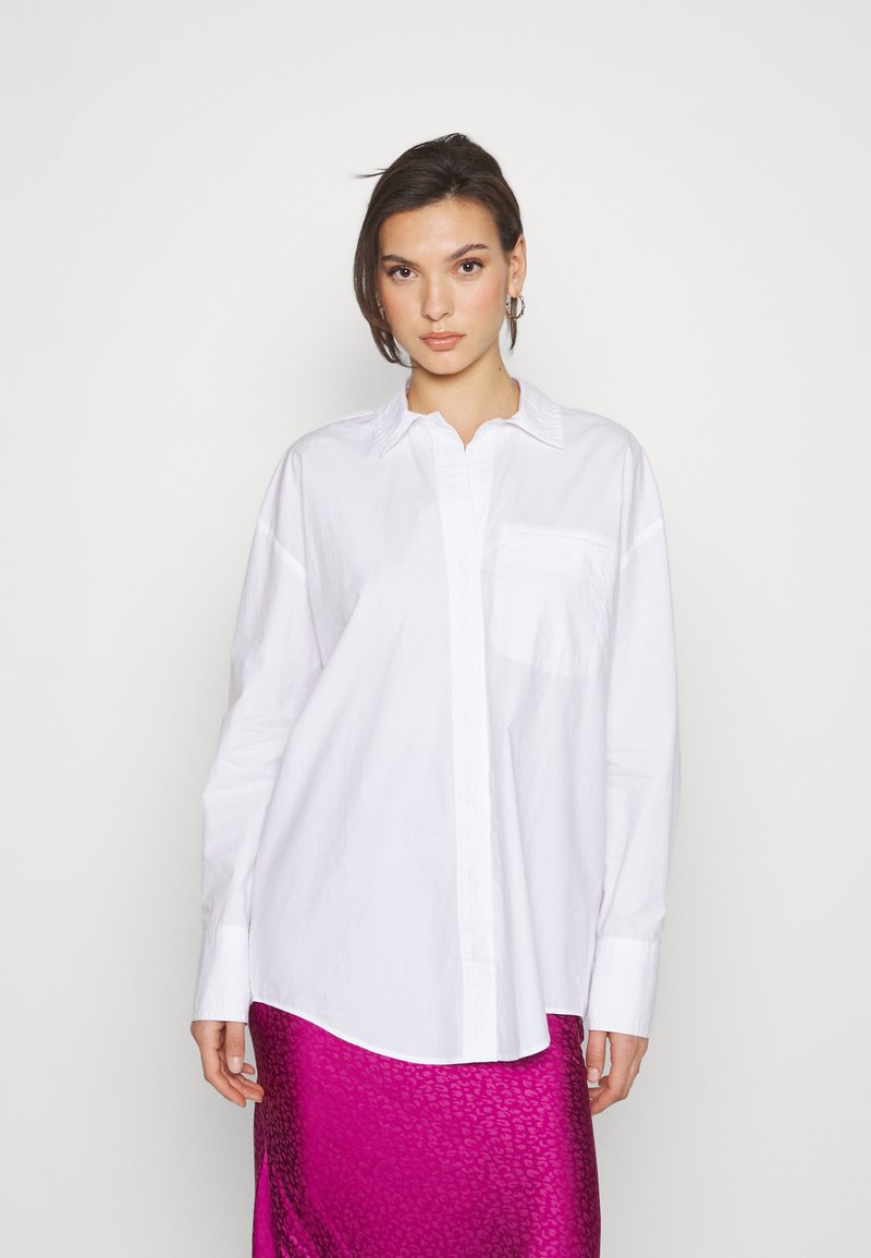 Banana Republic Tall OVERSIZED WEDGE Hemdbluse white/weiß Zalando.ch