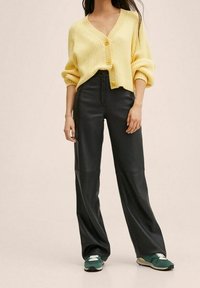 Mango Chaqueta de punto - light yellow