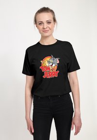 Henry Tiger TOM AND JERRY VINTAGE GRAPHIC - Triko s potiskem - black