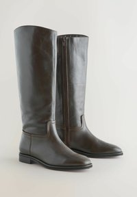 STANDARD WIDE FIT - FOREVER COMFORT KNEE HIGH FLAT RIDER  - Čizme - new chocolate brown leather