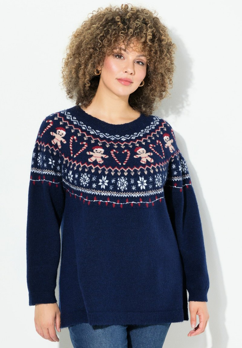 Ulla Popken HOLIDAY-THEMED NORWEGIAN - Svetr - navy blue