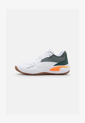 COURT RIDER POP - Basketbalové boty - white/vibrant orange