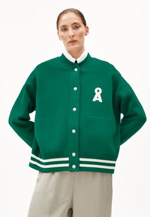 ICONIC Å AALISON - Bomber Jacket - emerald green oatmilk