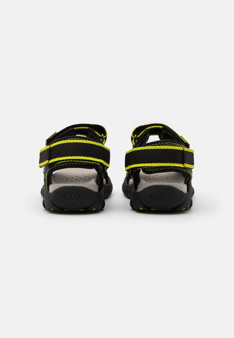 Kinder Riemchensandalen | Geox JR STRADA Trekkingsandale black/fluo yellow/schwarz - ZD46605 Kinder Riemchensandalen | Geox JR STRADA Trekkingsandale black/fluo yellow/schwarz - ZD46605