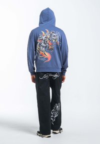 Ed Hardy HELL CATZ ZIP THROUGH - Felpa con zip - indigo
