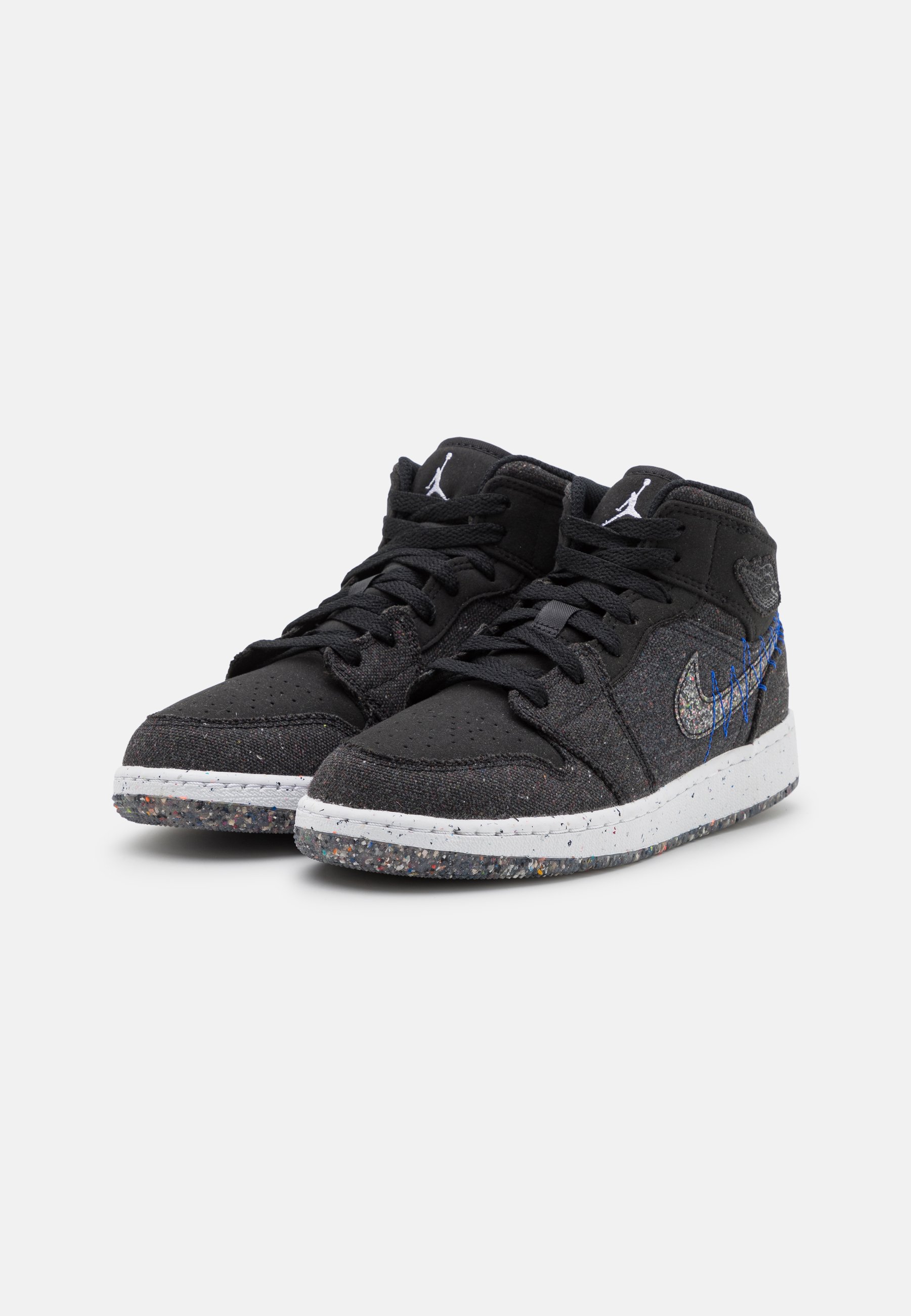 Jordan AIR 1 MID SE UNISEX - Basketballschuh - black/multicolor/racer blue/ white/schwarz - Zalando.de