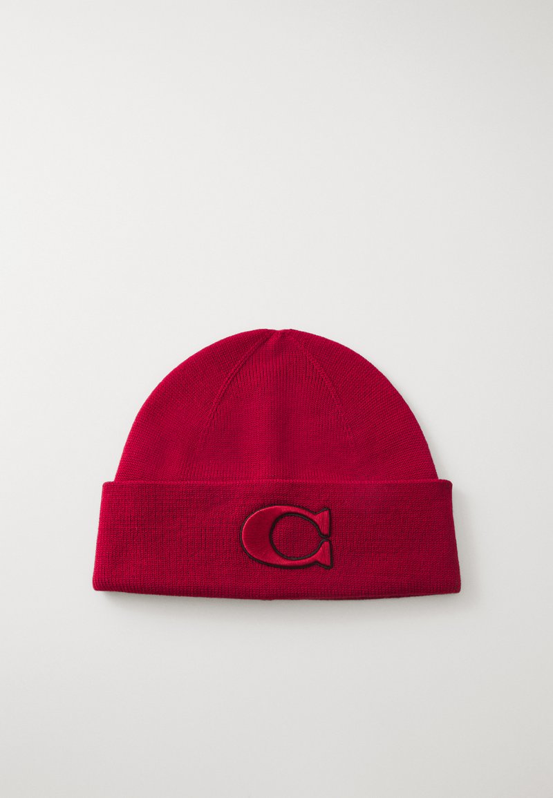COACH VARSITY BEANIE UNISEX - Căciulă - cherry