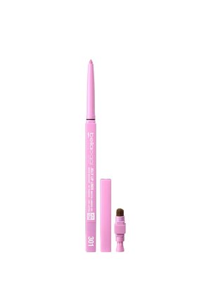 Liner labbra jelly rosa con punta affusolata, dotato di un design retrattile. Include un pennello staccabile per un'applicazione liscia.