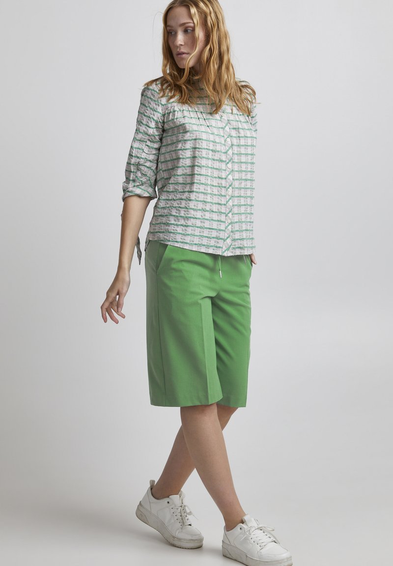 Damen Kleider | b.young BYDANTA Shorts mint green/grey denim - GO24672 Damen Kleider | b.young BYDANTA Shorts mint green/grey denim - GO24672