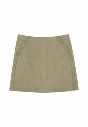 Reiss, REGULAR FIT - NIKITA WHIPSTITCH MINI SKIRT. - Minijupe - khaki green