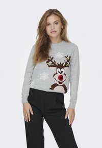 ONLY XMAS BELL LS EX  - Pullover - light grey melange
