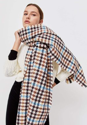 MIT HAHNENTRITTMUSTER - Scarf - mottled light blue