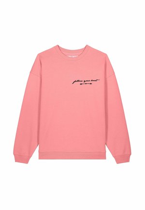 FOLLOW YOUR HEART EMBROIDERY UNISEX - Felpa - pink