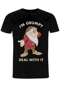 Henry Tiger SNOW WHITE GRUMPY DEAL UNISEX - Triko s potiskem - black