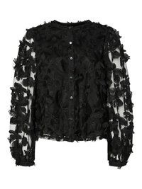 YASKARLY - Blusa com botões - black