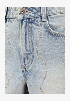 Lipsy, Farmer rövidnadrágok - light wash blue embellished
