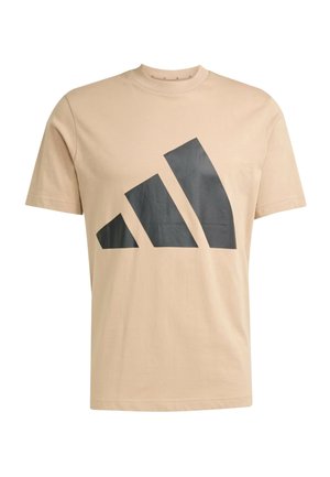 adidas Sportswear, ESSENTIALS BIG LOGO - T-shirt con stampa - beige