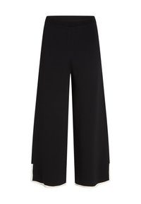 CONTRAST PANTS - Trousers - black/white