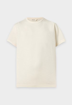 Selected, SLHLEON SLUB O NECK TEE - T-shirt basique - egret