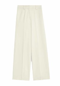 CREPE TAB DETAIL WIDE LEG - Kalhoty - ecru