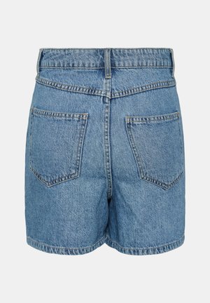 Pieces, RHINESTONE - Denimové šortky - medium blue denim