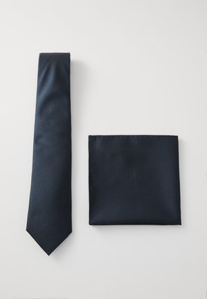 BOSS TIE SET - Rinnatasku ilurätt - dark blue