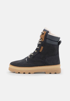 Lace-up ankle boots - navy