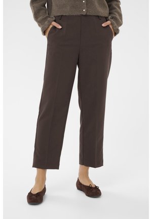 Kaffe KASAKURA HW CROPPED PANTS - Trousers - black coffee