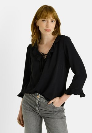 À VOLANTS - Blouse - noir