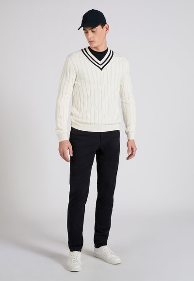 Slowear SLIM FIT  COTTON TWILL TROUSERS - INCOTEX - Chinos - very dark blue
