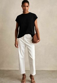 Reiss REGULAR FIT - TOMMIE BRUSHED- CREW-NECK  - Basic póló - black