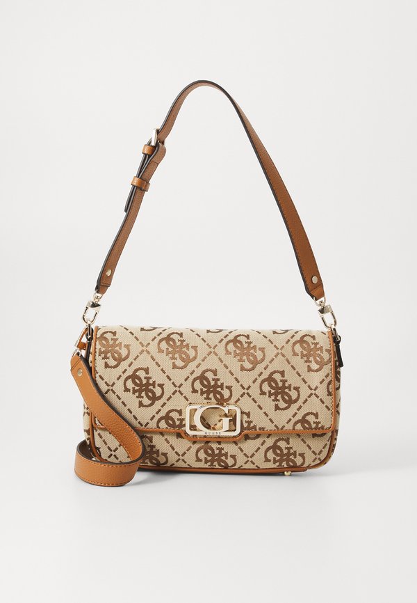 CIRCE FLAP SHOULDER BAG - Handbag - latte logo3