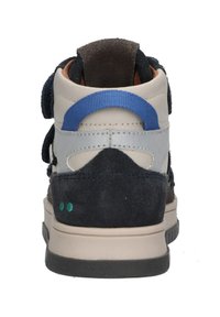 Hoge sneakers met een mix van marineblauw, bruin en beige suède. Ontworpen met een blauwe band en een gestructureerde zwarte rubberen zool.